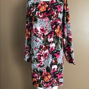 Long Sleeve Floral Print Dress